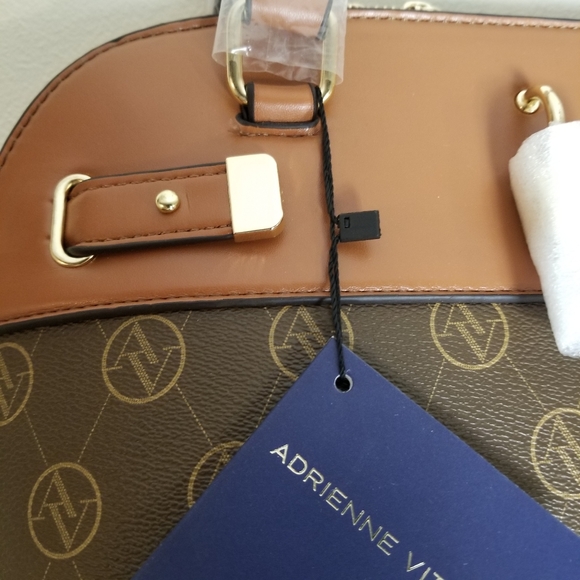 Sale 🔖 NWT Adrienne Vittadini Monogram Dome Satchel - Picture 9 of 13